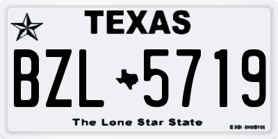 TX license plate BZL5719