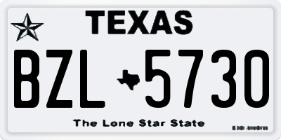 TX license plate BZL5730