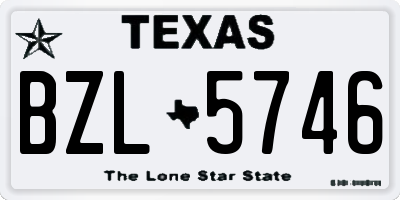 TX license plate BZL5746