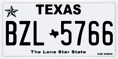 TX license plate BZL5766