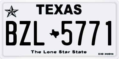 TX license plate BZL5771