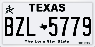 TX license plate BZL5779