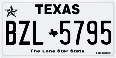 TX license plate BZL5795