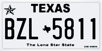 TX license plate BZL5811