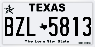 TX license plate BZL5813
