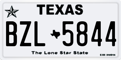 TX license plate BZL5844