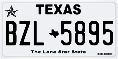 TX license plate BZL5895