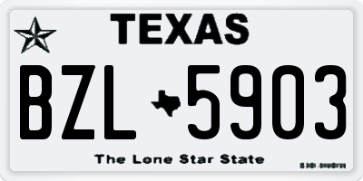 TX license plate BZL5903