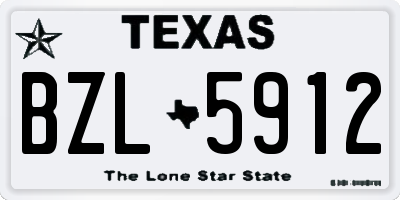 TX license plate BZL5912