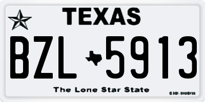 TX license plate BZL5913