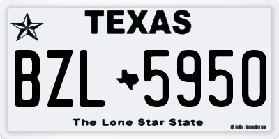TX license plate BZL5950