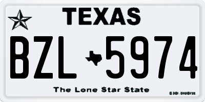 TX license plate BZL5974