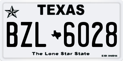 TX license plate BZL6028
