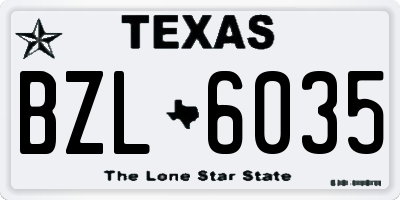 TX license plate BZL6035