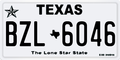 TX license plate BZL6046
