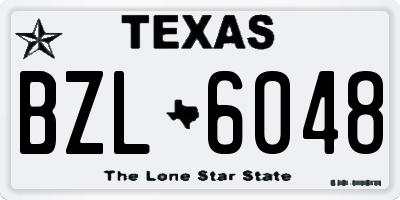 TX license plate BZL6048