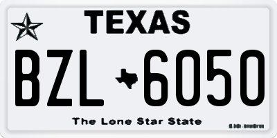 TX license plate BZL6050