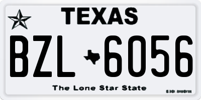 TX license plate BZL6056