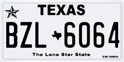 TX license plate BZL6064