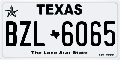 TX license plate BZL6065