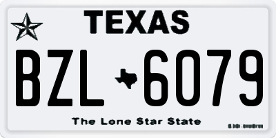 TX license plate BZL6079