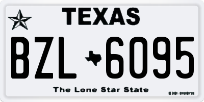 TX license plate BZL6095