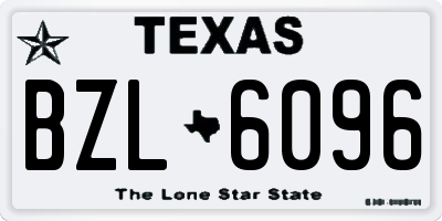 TX license plate BZL6096