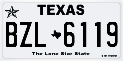 TX license plate BZL6119