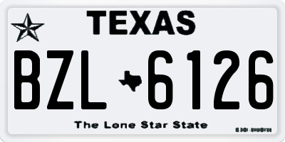 TX license plate BZL6126