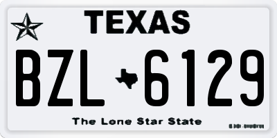 TX license plate BZL6129
