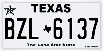 TX license plate BZL6137