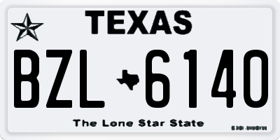 TX license plate BZL6140