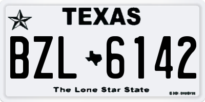 TX license plate BZL6142