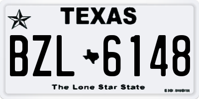 TX license plate BZL6148