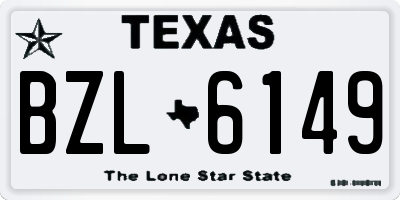 TX license plate BZL6149