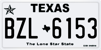 TX license plate BZL6153