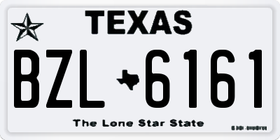 TX license plate BZL6161