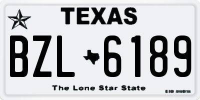 TX license plate BZL6189