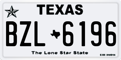 TX license plate BZL6196