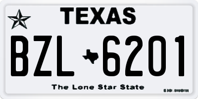 TX license plate BZL6201