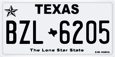 TX license plate BZL6205