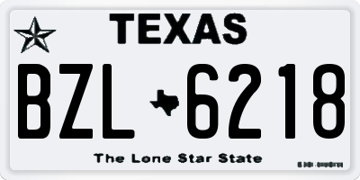 TX license plate BZL6218