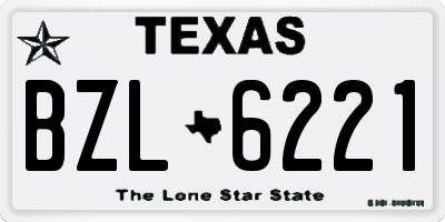 TX license plate BZL6221