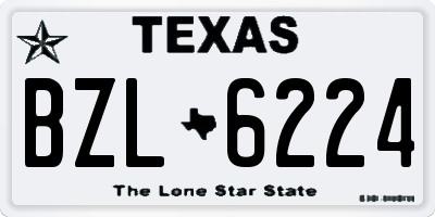TX license plate BZL6224