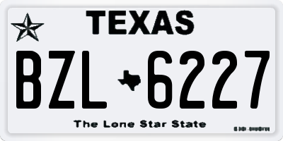 TX license plate BZL6227