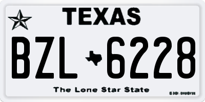 TX license plate BZL6228