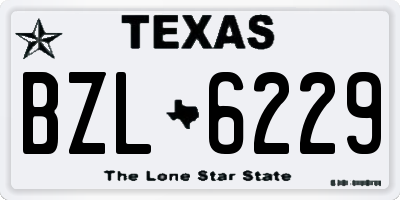 TX license plate BZL6229