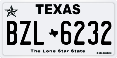 TX license plate BZL6232