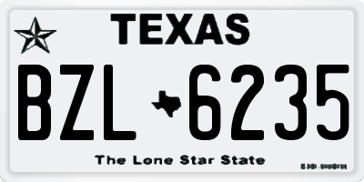 TX license plate BZL6235