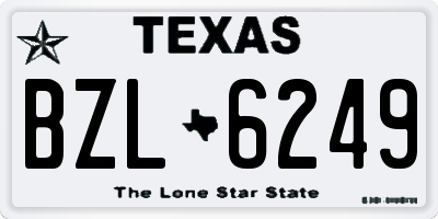 TX license plate BZL6249